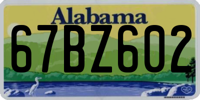 AL license plate 67BZ602