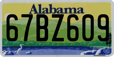 AL license plate 67BZ609