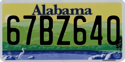 AL license plate 67BZ640