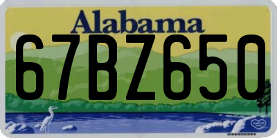 AL license plate 67BZ650