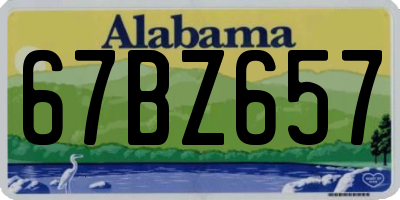 AL license plate 67BZ657