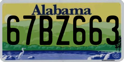 AL license plate 67BZ663