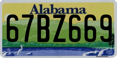 AL license plate 67BZ669