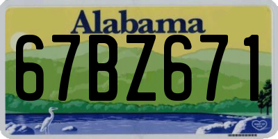 AL license plate 67BZ671