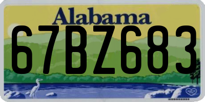 AL license plate 67BZ683