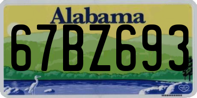 AL license plate 67BZ693