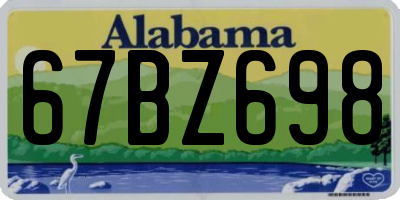 AL license plate 67BZ698
