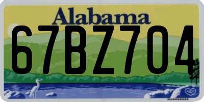 AL license plate 67BZ704