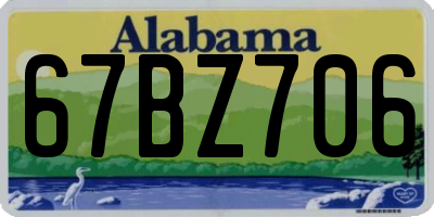 AL license plate 67BZ706