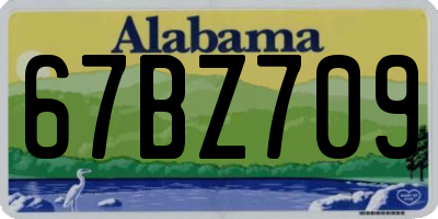 AL license plate 67BZ709