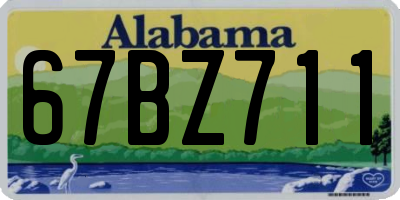 AL license plate 67BZ711