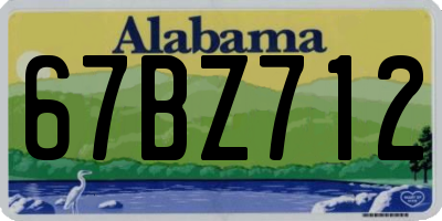 AL license plate 67BZ712