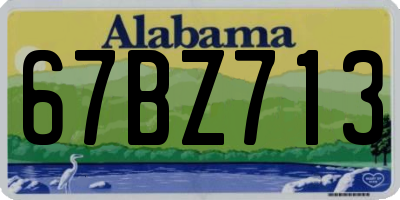 AL license plate 67BZ713