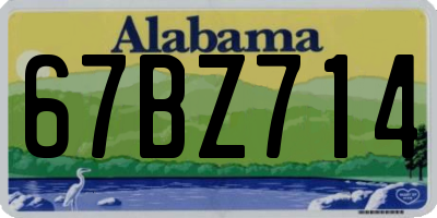 AL license plate 67BZ714