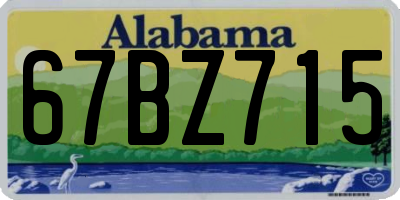 AL license plate 67BZ715
