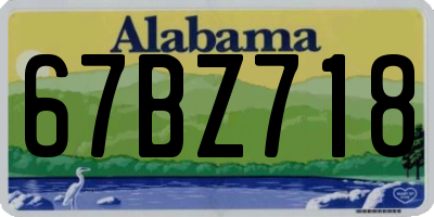 AL license plate 67BZ718