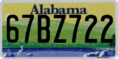 AL license plate 67BZ722