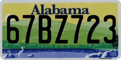 AL license plate 67BZ723