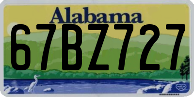 AL license plate 67BZ727