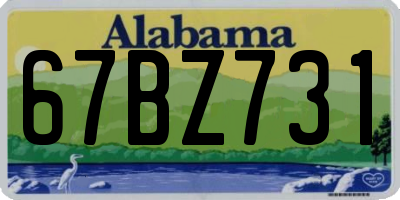 AL license plate 67BZ731