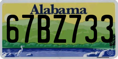 AL license plate 67BZ733