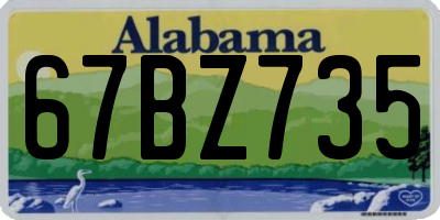 AL license plate 67BZ735