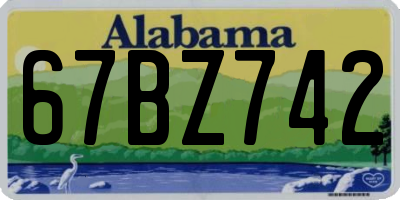 AL license plate 67BZ742