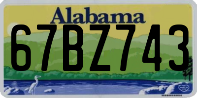 AL license plate 67BZ743