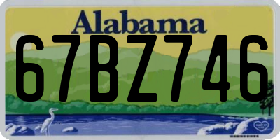AL license plate 67BZ746