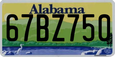AL license plate 67BZ750