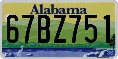 AL license plate 67BZ751