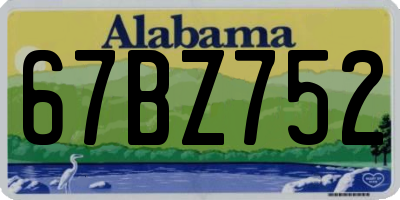 AL license plate 67BZ752