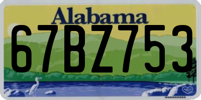 AL license plate 67BZ753