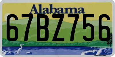 AL license plate 67BZ756