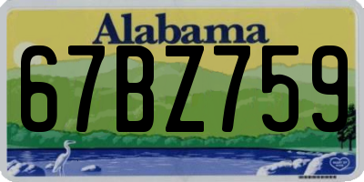 AL license plate 67BZ759