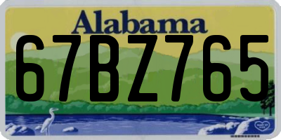AL license plate 67BZ765