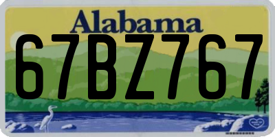 AL license plate 67BZ767