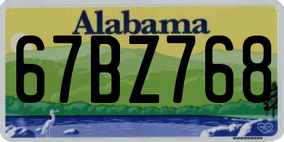 AL license plate 67BZ768