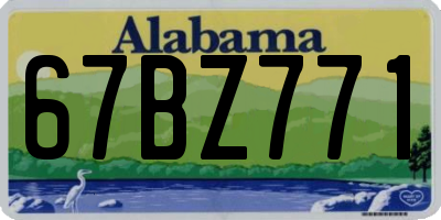 AL license plate 67BZ771