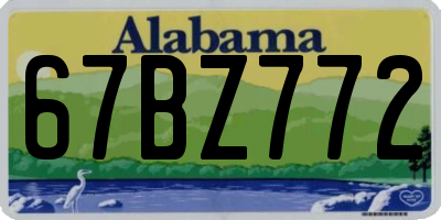 AL license plate 67BZ772