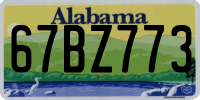 AL license plate 67BZ773