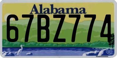 AL license plate 67BZ774