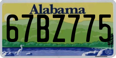 AL license plate 67BZ775