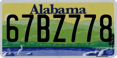 AL license plate 67BZ778