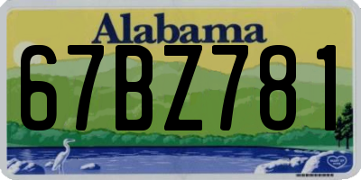 AL license plate 67BZ781