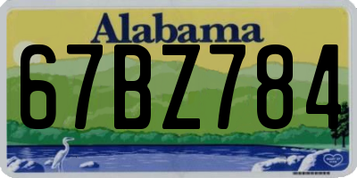 AL license plate 67BZ784