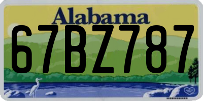 AL license plate 67BZ787