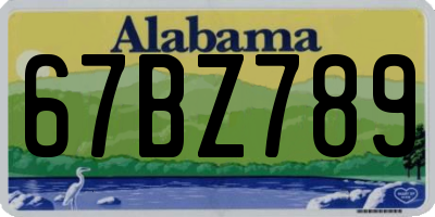 AL license plate 67BZ789