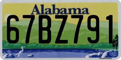 AL license plate 67BZ791