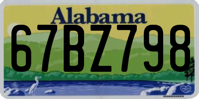 AL license plate 67BZ798